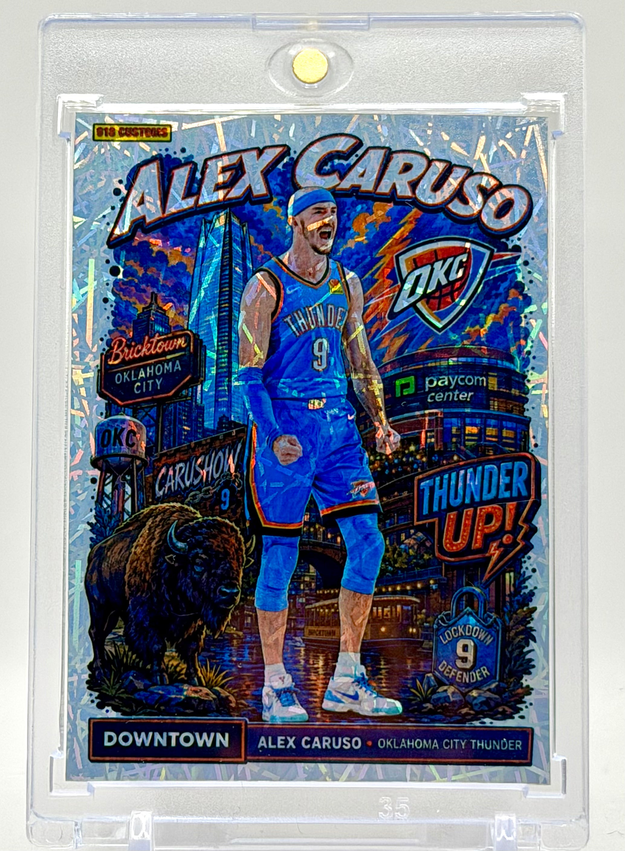 Alex Caruso Downtown Lasers Holographic SP Custom Card – Oklahoma City Thunder Premium Holo Insert – 918 Customs Limited Edition Collectible