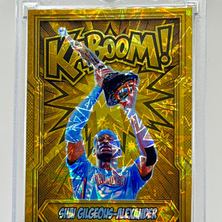 Shai Gilgeous-Alexander MVP Gold Kaboom Holographic SP Custom Card – Oklahoma City Thunder Premium Gold Holo Insert – 918 Customs Limited Edition Collectible