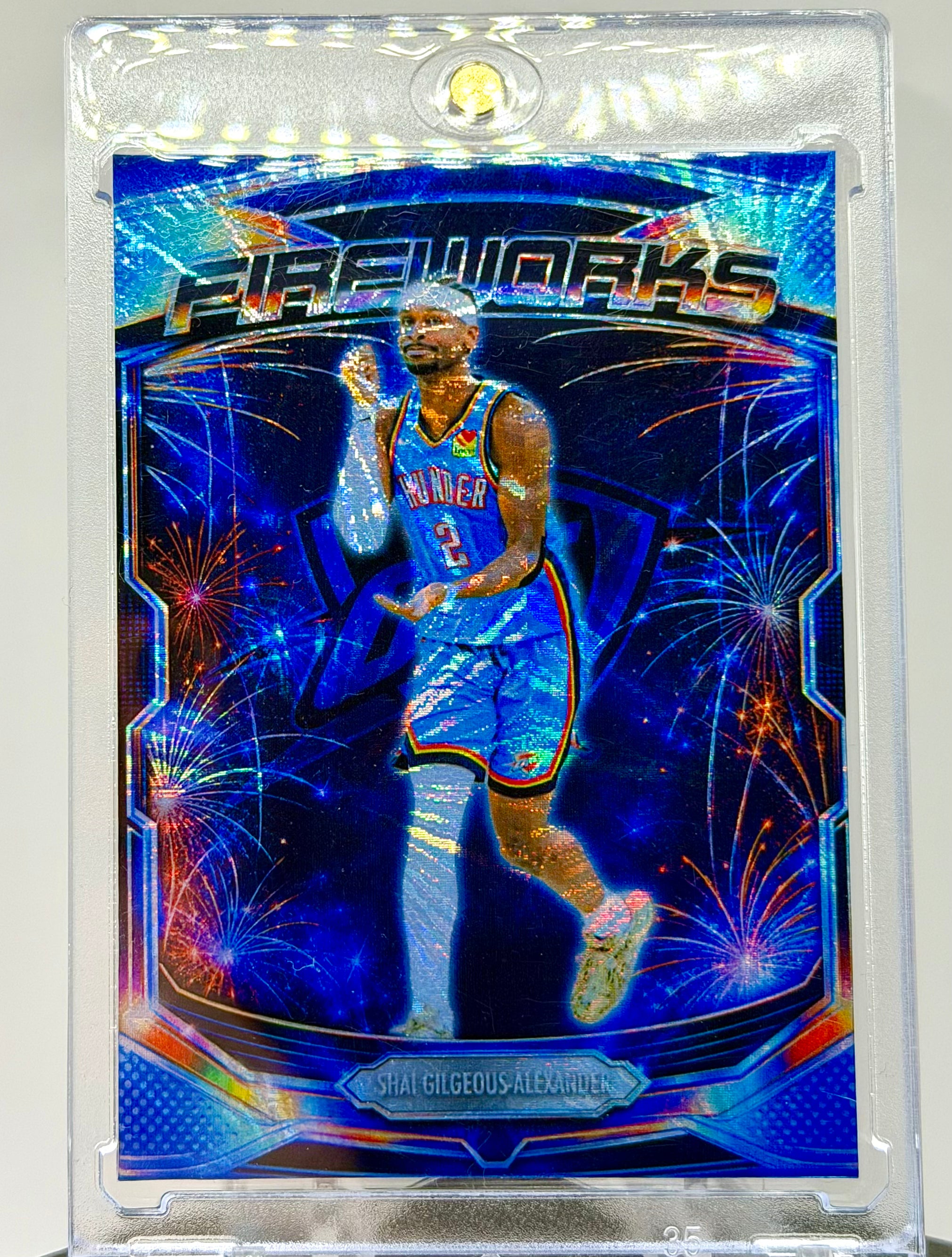 Shai Gilgeous-Alexander “Fireworks” Holographic SP Custom Card – Oklahoma City Thunder Premium Holo Insert – 918 Customs Limited Edition Collectible