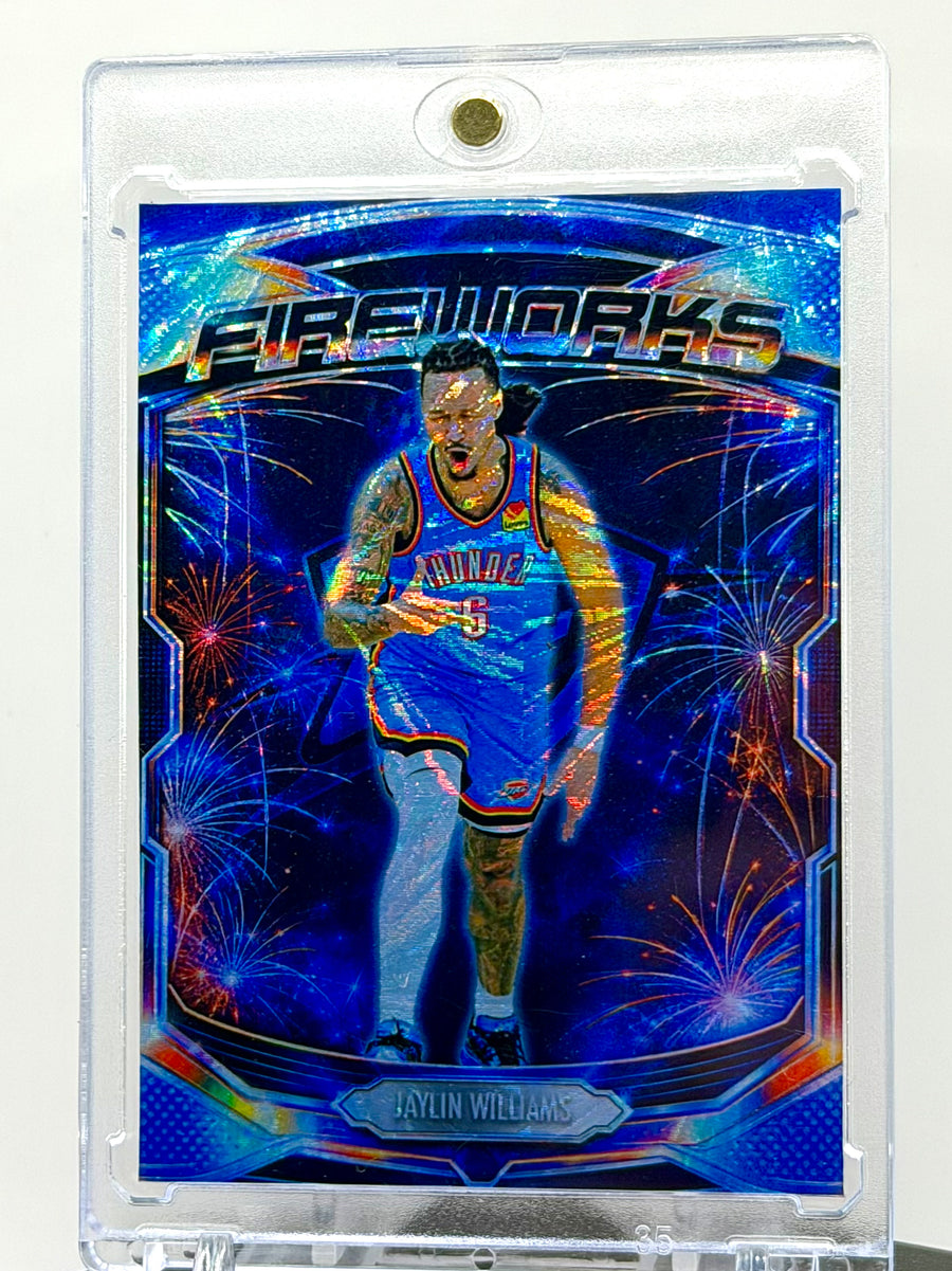 Jaylin Williams “Fireworks” Holographic SP Custom Card – Oklahoma City Thunder Premium Holo Insert – 918 Customs Limited Edition Collectible