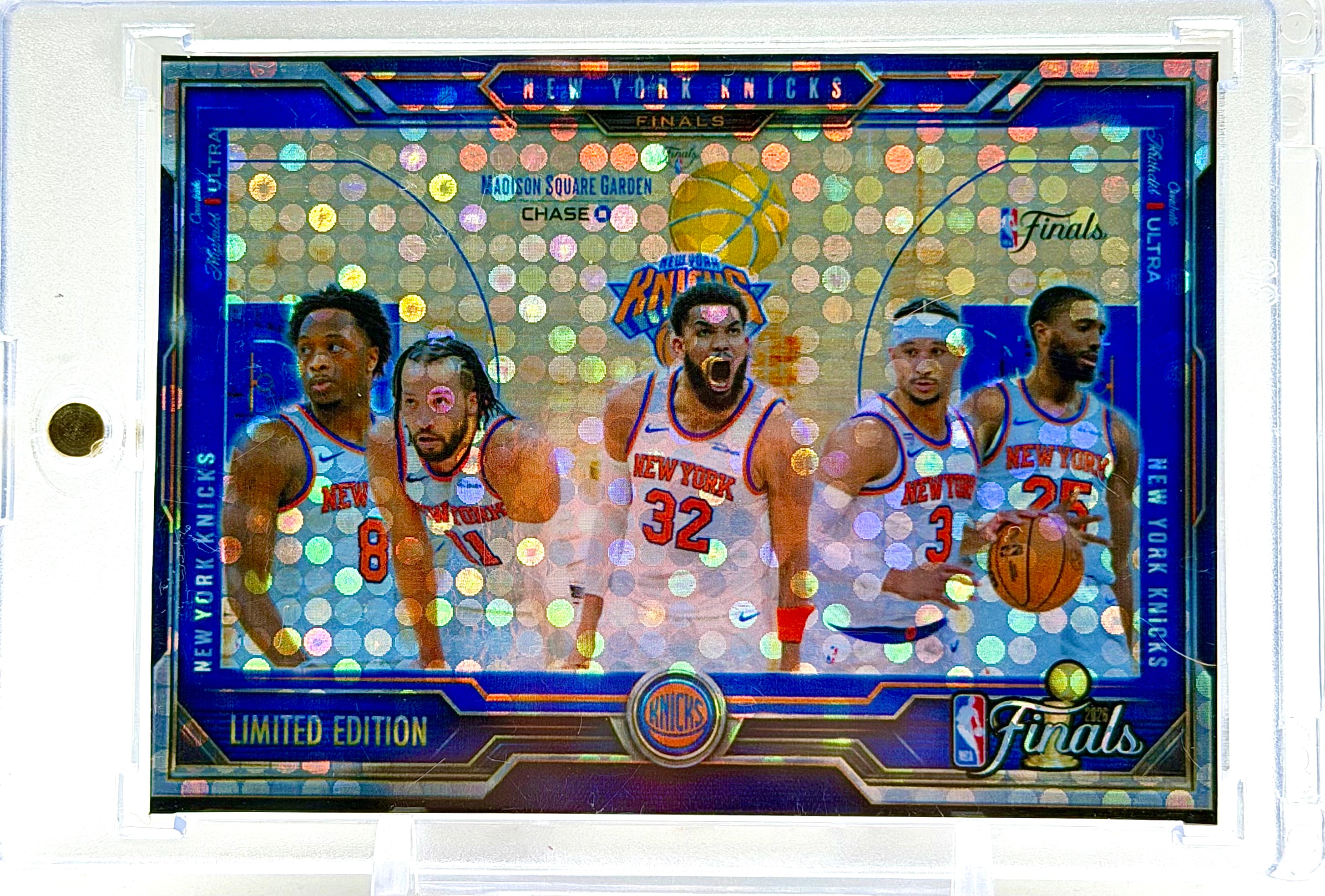 Jalen Brunson & Karl-Anthony Towns New York Knicks NBA Finals Disco Holographic Team Card – Limited Edition Custom Collectible – 918 Customs