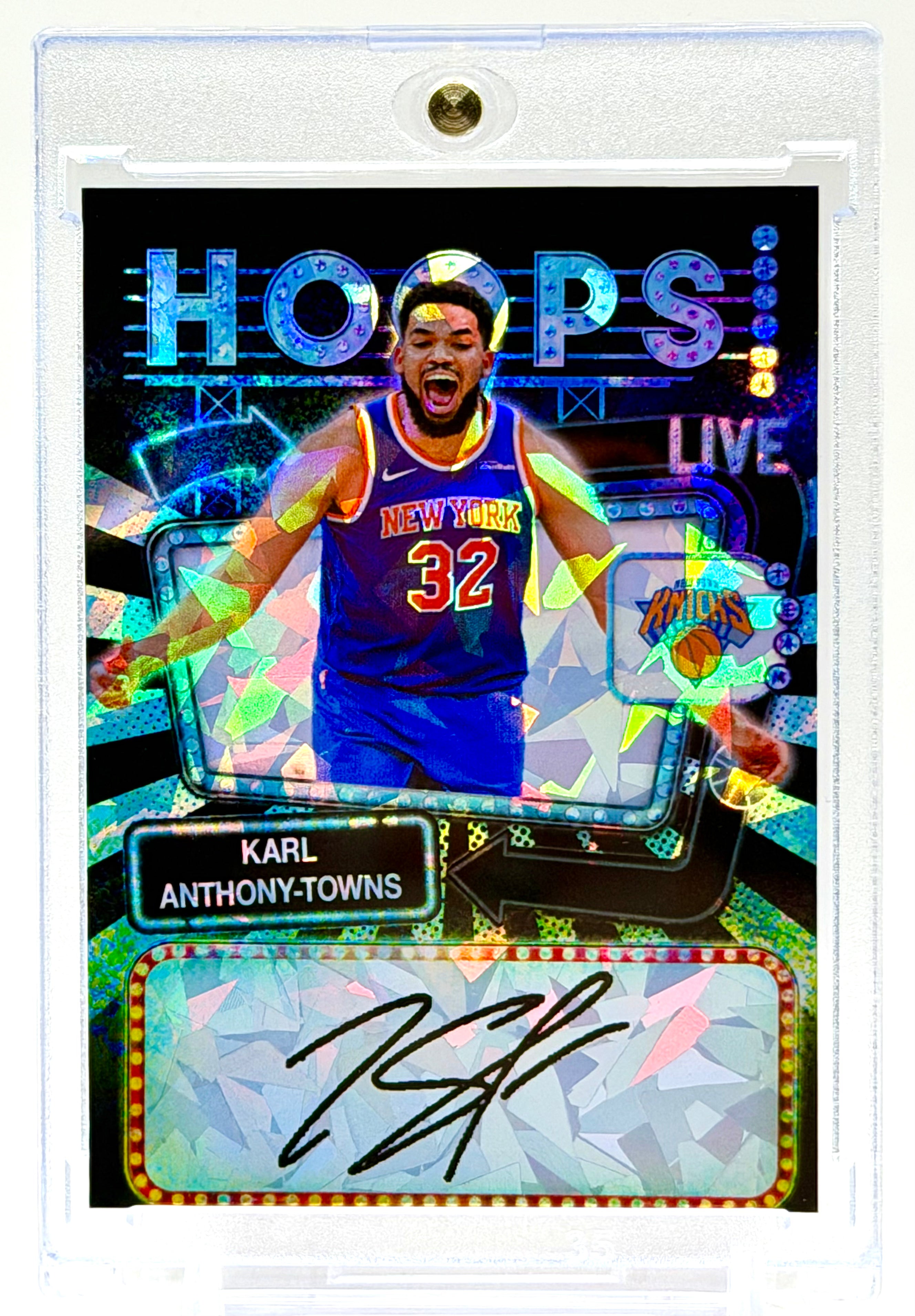 Jalen Brunson & Karl-Anthony Towns Cracked Ice Holographic Card Set (2 Cards) – New York Knicks Custom Limited Edition Facsimile Autograph Collection – 918 Customs