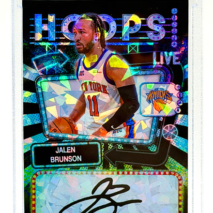 Jalen Brunson & Karl-Anthony Towns Cracked Ice Holographic Card Set (2 Cards) – New York Knicks Custom Limited Edition Facsimile Autograph Collection – 918 Customs