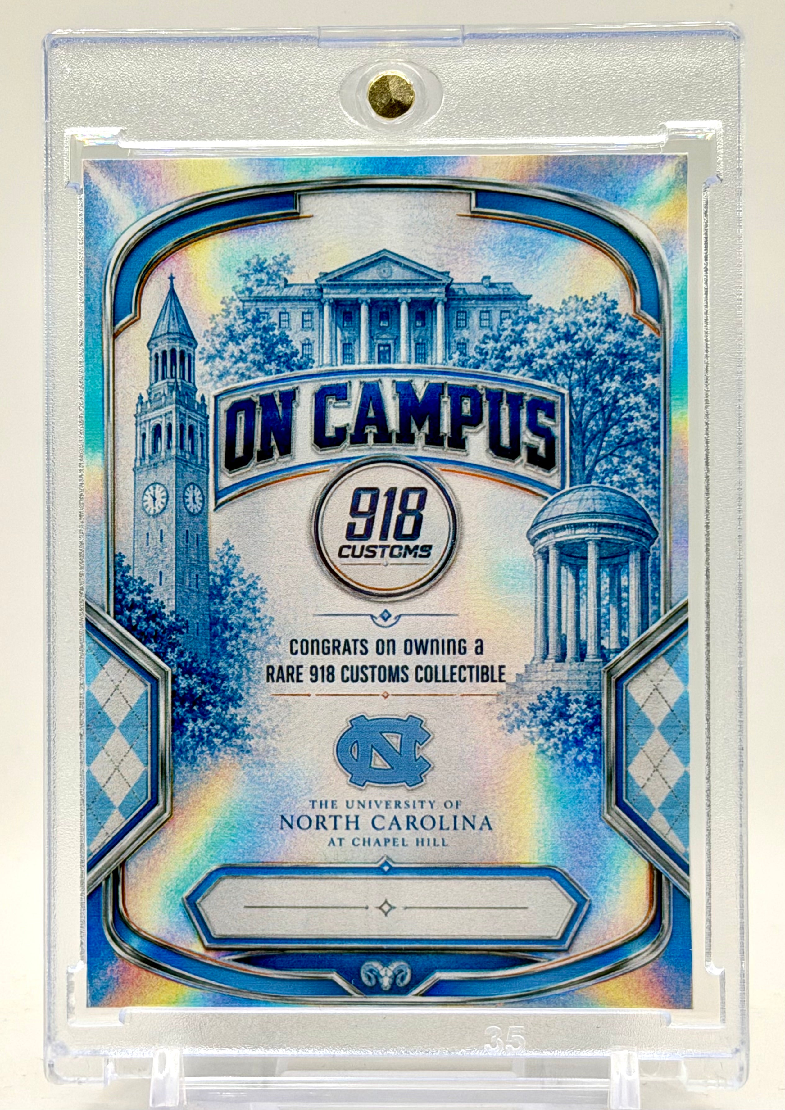 Michael Jordan North Carolina Tar Heels On Campus Holographic Card – Limited Edition Custom UNC Collectible – 918 Customs