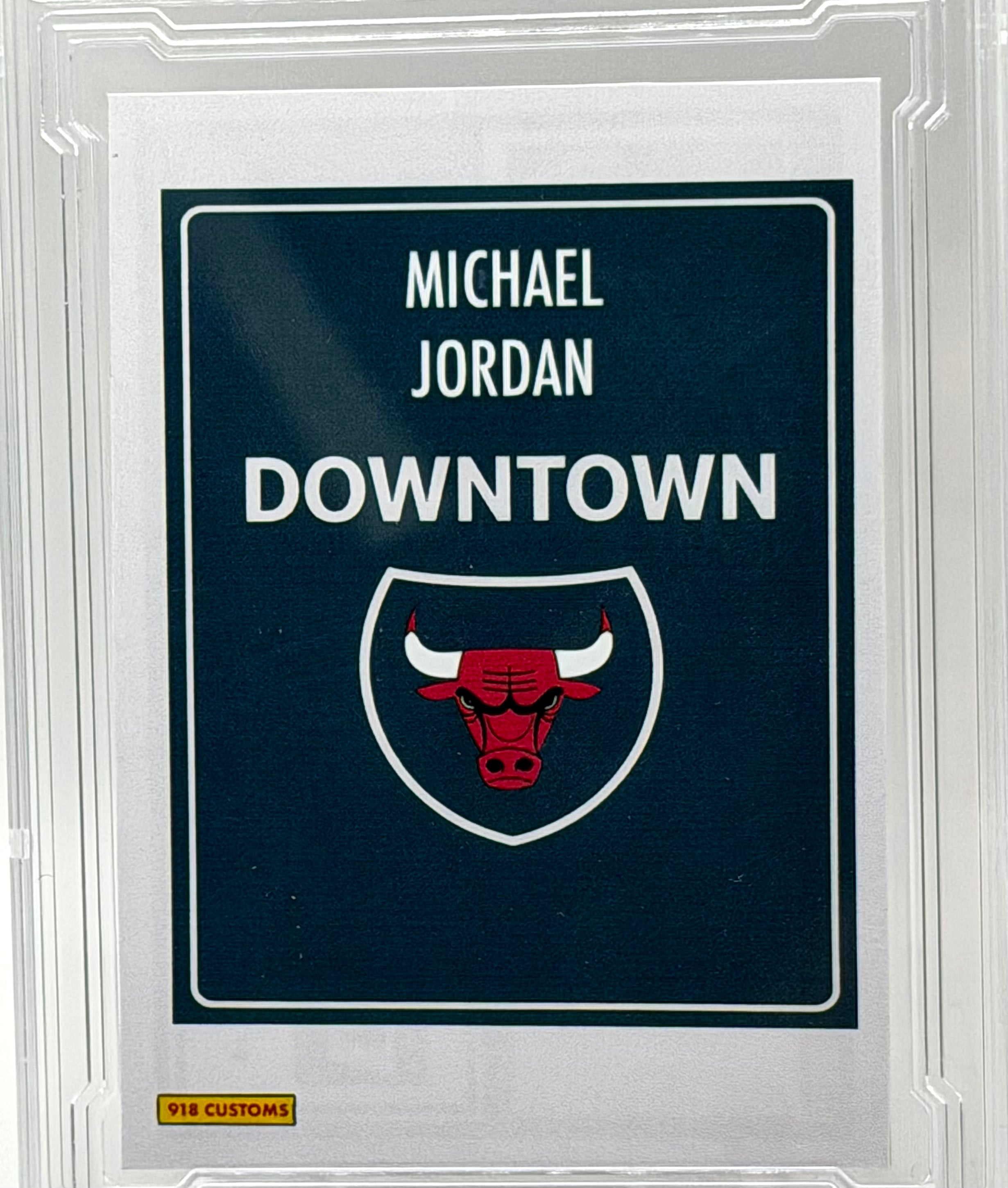 Michael Jordan Chicago Downtown Holographic Slabbed Custom Card – 918 Customs