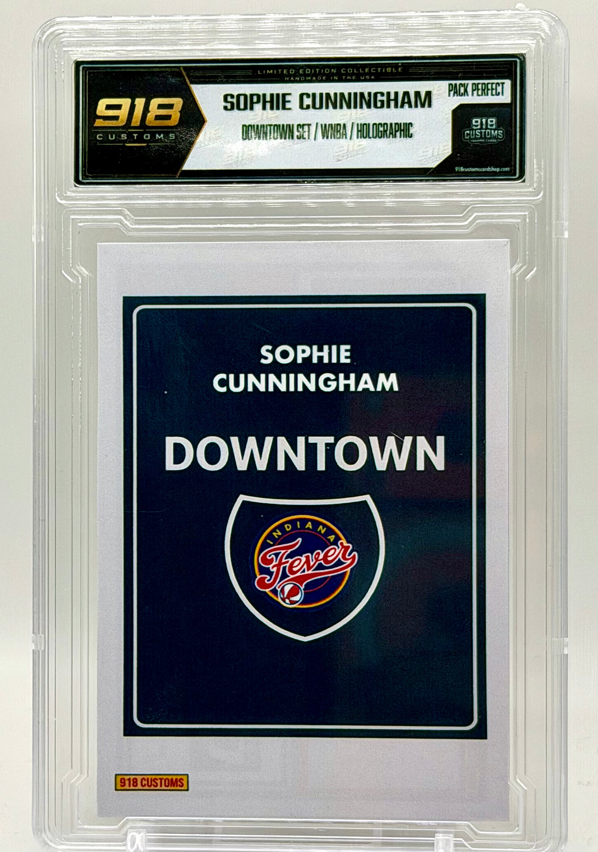 Sophie Cunningham Indiana Fever Downtown Holographic SP Card – Limited Edition Slabbed Custom Collectible – 918 Customs