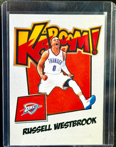 Russell Westbrook Cracked Ice Holographic Custom Kaboom Card – OKC Thunder Limited Edition SP Holo Collectible – 918 Customs