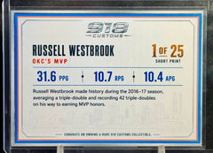Russell Westbrook OKC's MVP Cracked Ice Holographic Card – Limited Edition Short Print /25 Custom Holo Collectible – 918 Customs