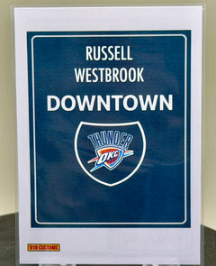 Russell Westbrook OKC Downtown holographic card alternate view by 918 Customs