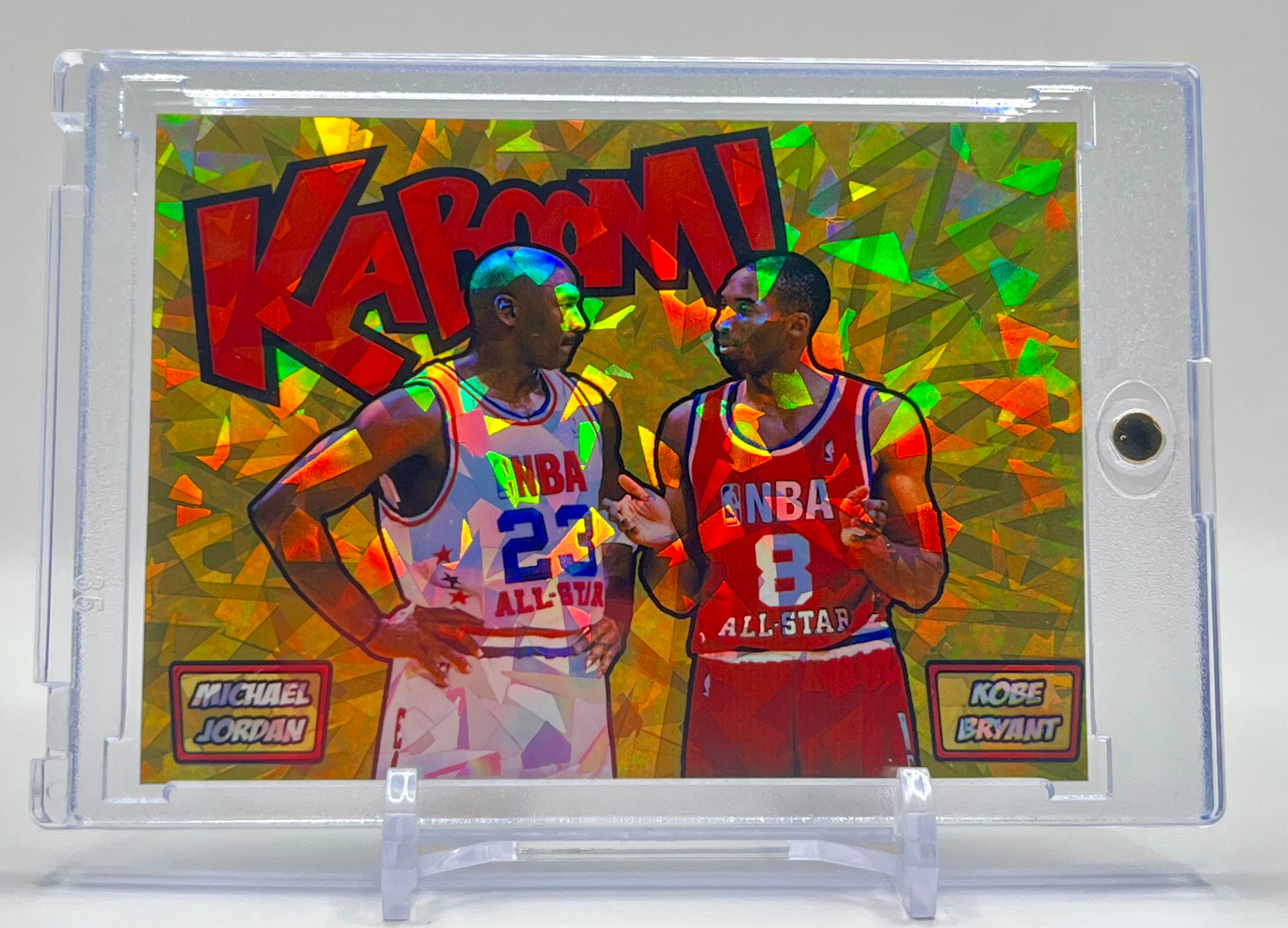 Michael Jordan & Kobe Bryant 2003 All-Star SP Kaboom Custom Cracked Ice Holographic 3 Card Lot | Limited Edition Set