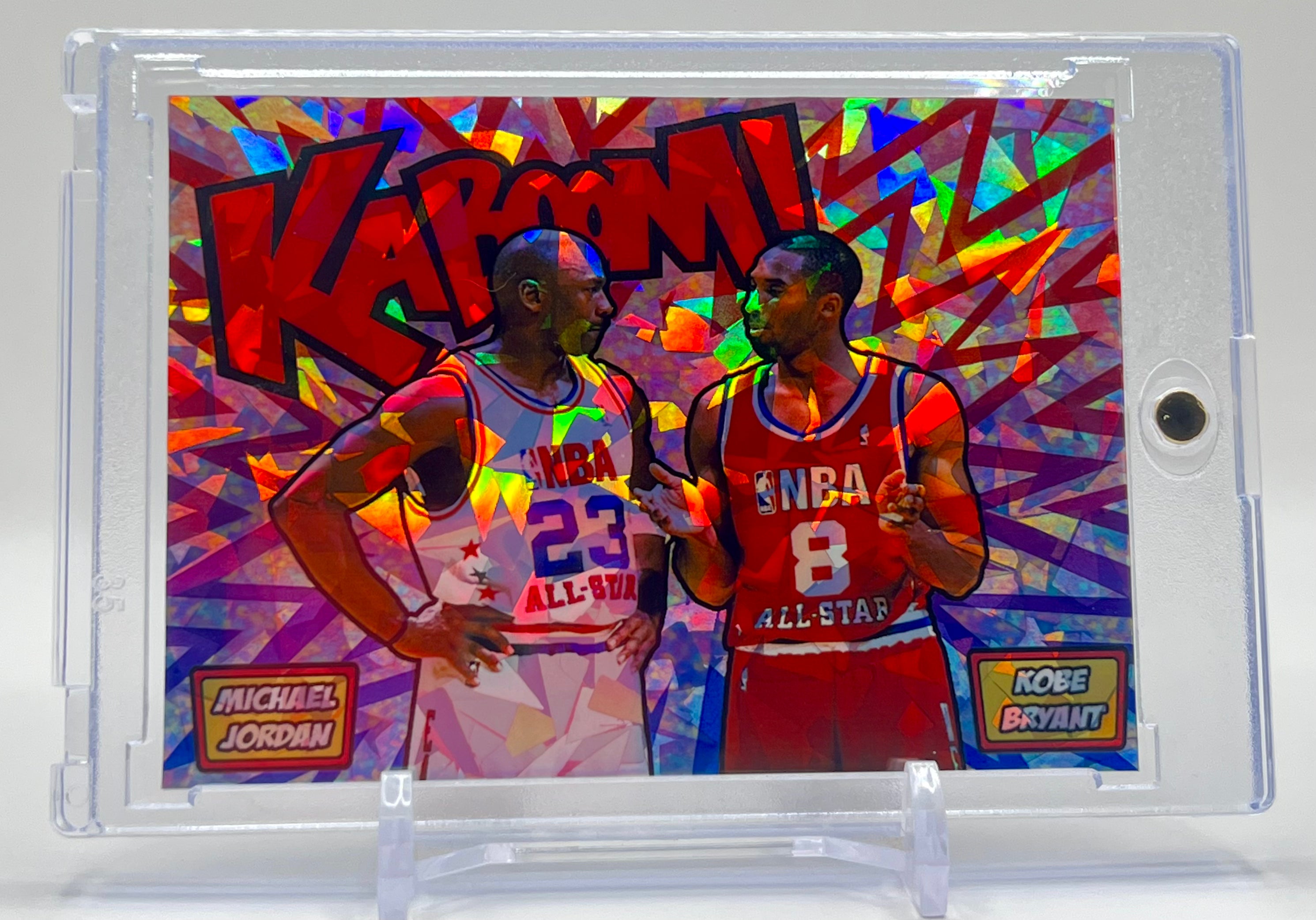 Michael Jordan & Kobe Bryant 2003 All-Star SP Kaboom Custom Cracked Ice Holographic 3 Card Lot | Limited Edition Set