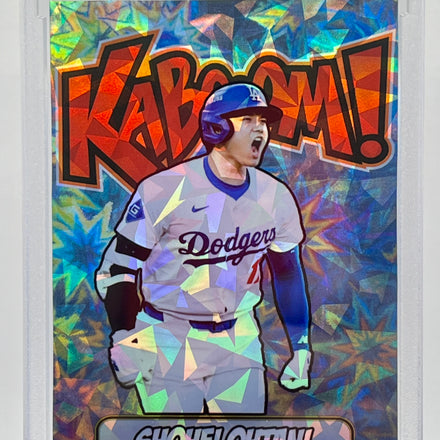 Shohei Ohtani SP Kaboom Custom Cracked Ice Holographic 2 Card Lot | Los Angeles Dodgers Limited Edition Collectible Set