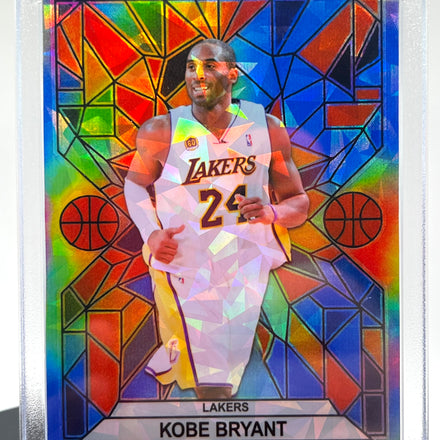 Kobe Bryant Los Angeles Lakers SP Stained Glass Custom Cracked Ice Holographic Limited Edition Collectible Card