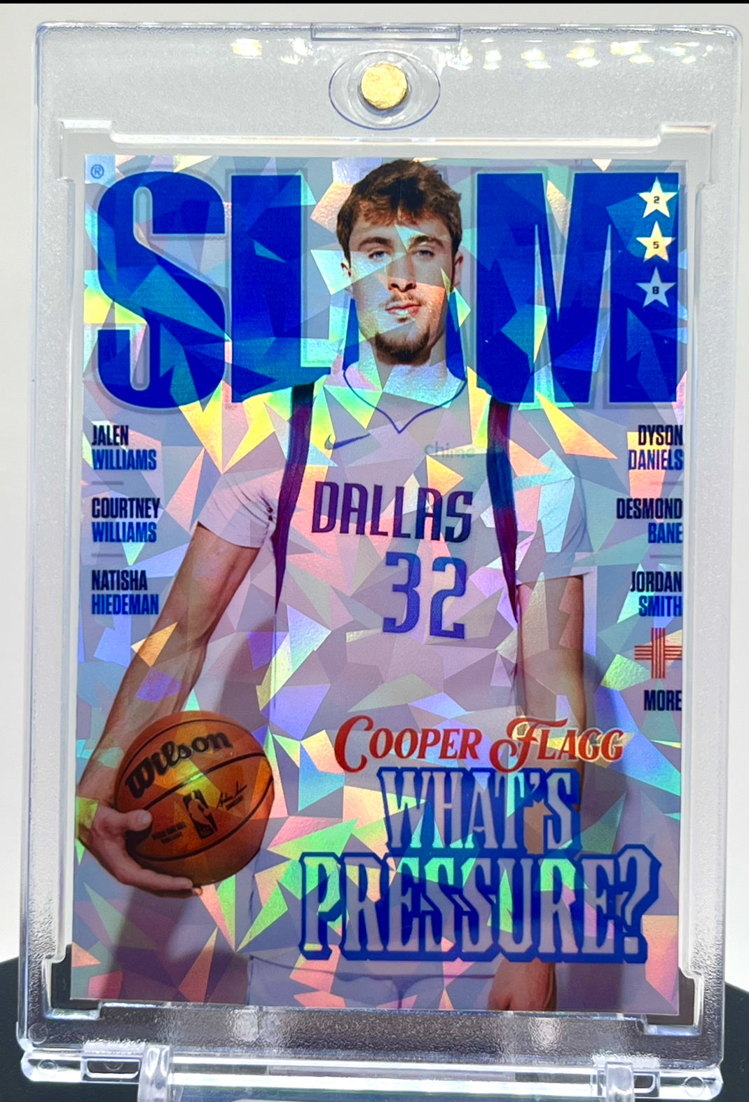 Cooper Flagg SP Slam Custom Cracked Ice Holographic Rookie Card | Dallas Mavericks Limited Edition Collectible