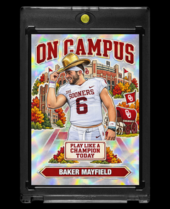Baker Mayfield Oklahoma Sooners On Campus Holographic Custom Card – 918 Customs Collectible