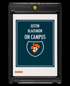 Justin Blackmon Oklahoma State Cowboys On Campus Holographic SP Custom Card – 918 Customs Collectible