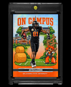 Justin Blackmon Oklahoma State Cowboys On Campus Holographic SP Custom Card – 918 Customs Collectible