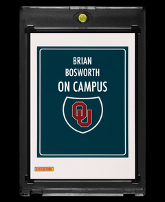 Brian Bosworth Oklahoma Sooners On Campus Holographic Custom Card – 918 Customs Collectible