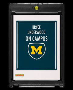 Bryce Underwood Michigan Wolverines On Campus Holographic SP Custom Card – 918 Customs Collectible
