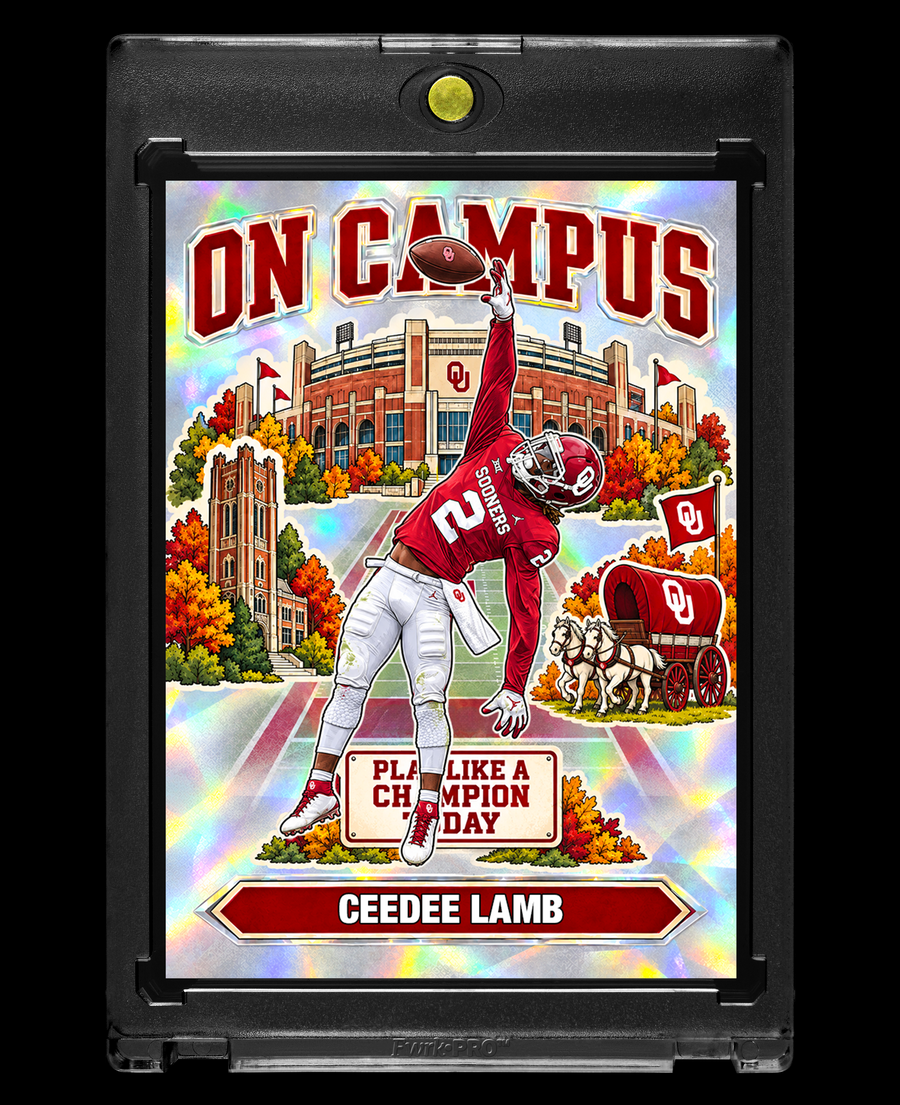 CeeDee Lamb Oklahoma Sooners On Campus Holographic SP Custom Card – 918 Customs Collectible