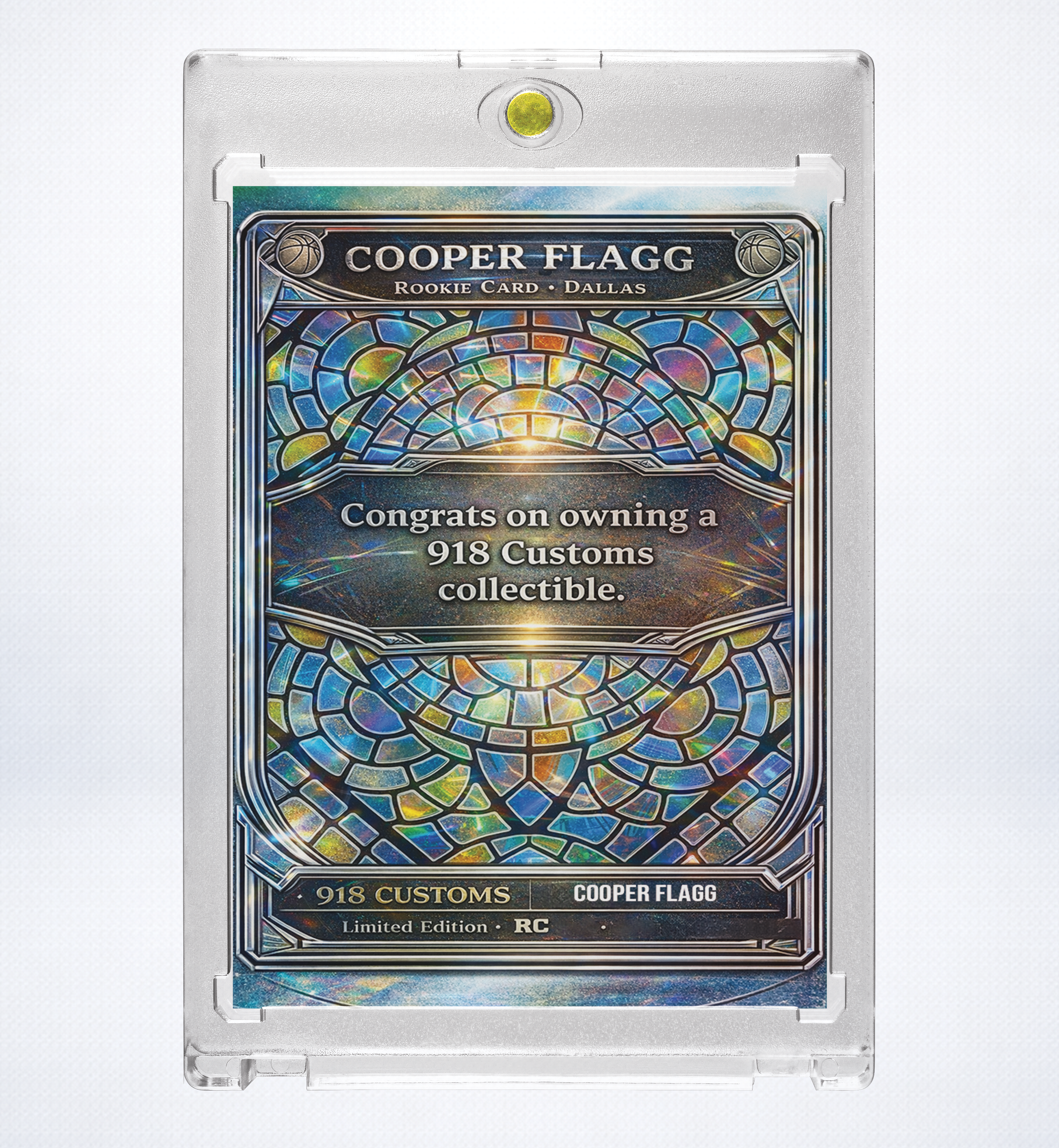Cooper Flagg Rookie Card – Stained Glass Holographic SP | 918 Customs