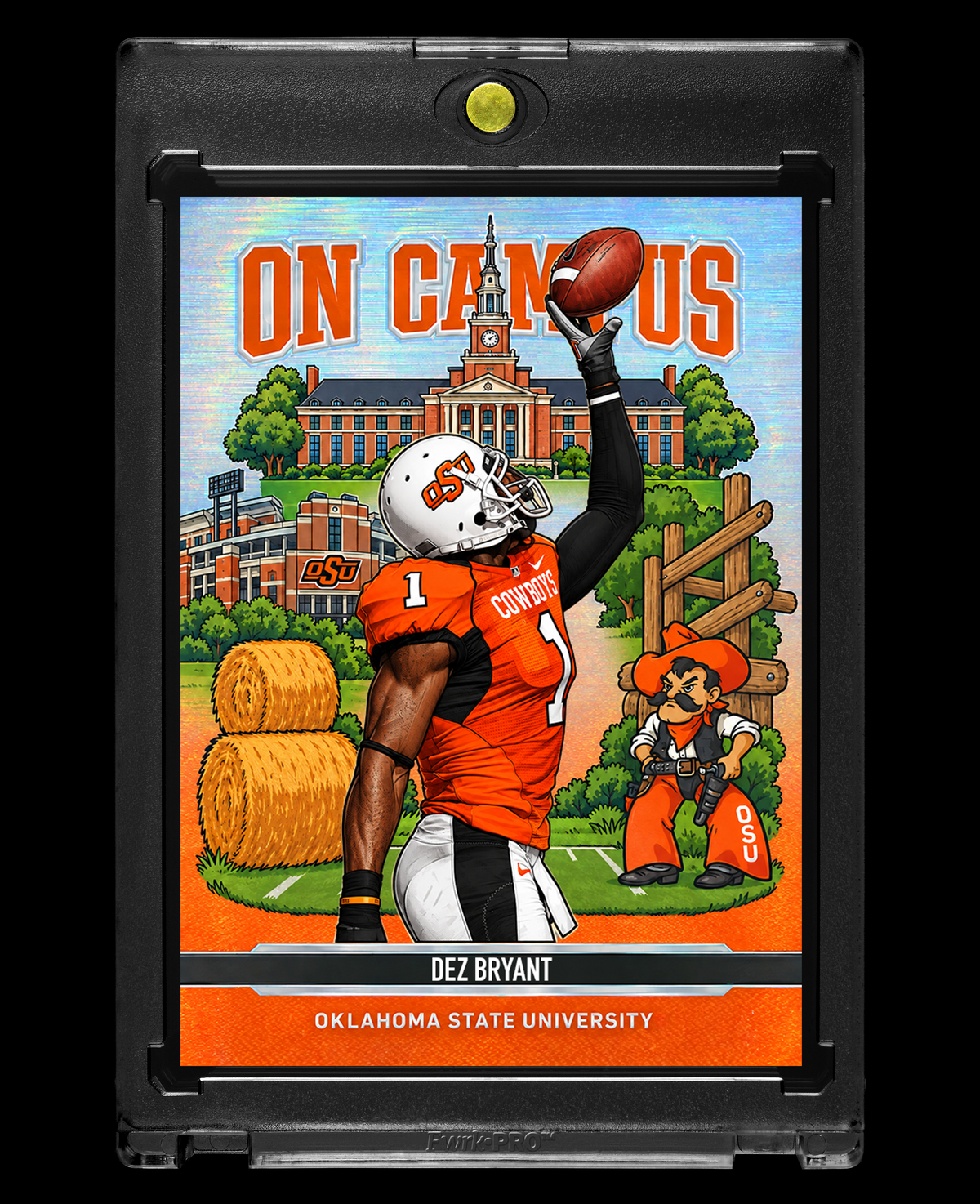 Dez Bryant Oklahoma State Cowboys On Campus Holographic SP Custom Card – 918 Customs Collectible