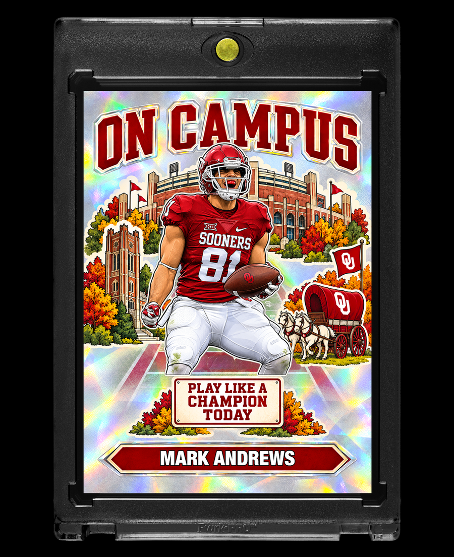 Mark Andrews Oklahoma Sooners On Campus Holographic SP Custom Card – 918 Customs Collectible