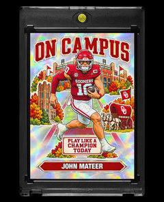 John Mateer Oklahoma Sooners On Campus Holographic Custom Card – 918 Customs Collectible