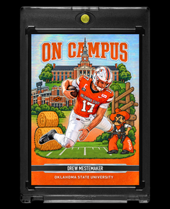 Drew Mestemaker Oklahoma State Cowboys On Campus Holographic SP Custom Card – Version 2 – 918 Customs