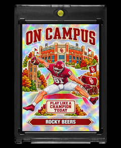 Rocky Beers Oklahoma On Campus Holographic Card