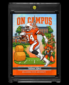 Thurman Thomas Oklahoma State Cowboys On Campus Holographic SP Custom Card – 918 Customs Collectible